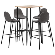 SKM Set da Bar 5 pz in Tessuto Grigio Talpa H
