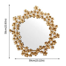 Specchio da Parete Oro Grande, Parete Ferro Battuto Tridimensionale Trucco Domestico Creativo