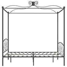 SKM Letto a Baldacchino Grigio in Metallo 160x200 cm (29.8kg)