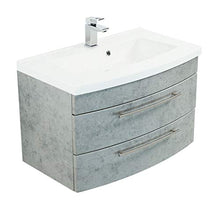 Posseik Luna - Mobile da bagno, 16 mm, MDF, cemento, taglia unica