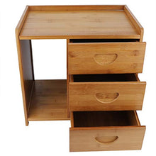 Tavolo da Camera da Letto Comodino da Letto Moderno Tavolini da Comodino in bambù con 3 Cassetti Accessorio Camera da Letto