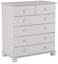 Steens Richmond Comò con 6 Cassetti, MDF, Bianco