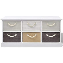 FAMIROSA Mobile Contenitore con 6 Cassetti in Legno