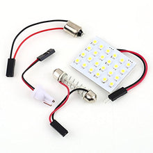 SaySure - 1set BA9S Festoon 3 Adapters DC 12V T10 24 SMD 5050 White