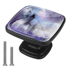Lavanda unicorno 4 PCS Pomelli per Porta, Pomolo per Mobile, Pomelli per Mobili con Viti, Maniglia per Armadietto, Pomelli per Porta, Pomelli per Cassetti per Porta, Armadio, Cassetto e Credenza
