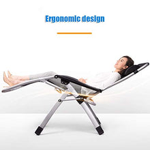 DGHJK Sedie Pieghevoli reclinabili Regolabili Zero Gravity Comoda Sedia reclinabile da Giardino con Cuscini e portabicchieri Carico Massimo 150 kg (Nero)