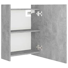 vidaXL Armadietto a Specchio Grigio Cemento 62,5x20,5x64 cm Truciolato