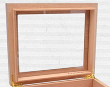 YUMO Humidor Prandium con Digital igrometro in High Gloss per ca,Nero