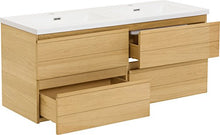 Destock Mobili - Mobiletto doppio da parete in rovere naturale, 4 cassetti (x1)