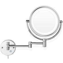 HGXC Specchio per Il Trucco Specchio da Barba con ingrandimento a Parete 10X Specchio da Bagno con luci e ingrandimento