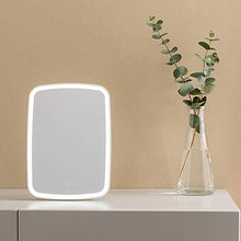 VSander specchi LED Luce di Riempimento Naturale Desktop Specchio Portatile Pieghevole Luce Specchio for Il Trucco Specchio Bellezza Bianco