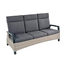 Gartentraum Divano da Giardino a 3 posti con Schienale Regolabile - Loungebank Flero