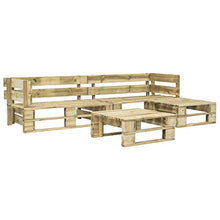 Oushome Set Divani da Giardino con Pallet 4 pz in Legno