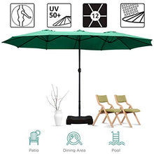 Ombrellone da Giardino, Ombrelloni da Terrazzo, Ombrellone Giardino Parasole 4.6m, Tende e Tettucci Parasole da Balcone e 12 Nervature Pesanti per Spiaggia, Giardino, Balcone (Verde)