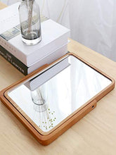 XZGang Nostalgia Tavolo Specchio, in stile giapponese a parete specchio decorativo portatile pieghevole Ragazza di trucco specchio verticale di legno solido rettangolare Specchio Chiarissimo
