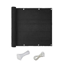 Hapeisy - Schermo per balcone da 16,4 x 9,6 m, rete di sicurezza per parabrezza, per portico, cortile, balcone, include corda da 1,6 m e 24 fascette per cavi