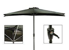 MaxxGarden - Ombrellone da giardino a parete, diametro 270 cm, colore nero