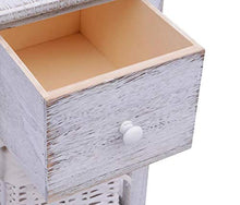 Zerone Comodino Cassettiera,2 Pz Comodini Bianchi con Un Cassetto,Cassettiera Vintage Comodino con cassetto,Camera da Letto,Cameretta Ragazzi,Bianco 28 x 31 x 45 cm