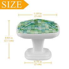 Piastrella verde 4 PCS Pomelli per Porta, Pomolo per Mobile, Pomelli per Mobili con Viti, Maniglia per Armadietto, Pomelli per Porta, Pomelli per Cassetti per Porta, Armadio, Cassetto e Credenza