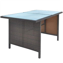vidaXL Set da Pranzo da Giardino 18 pz Polyrattan Marrone Tavolo Sedie Esterni