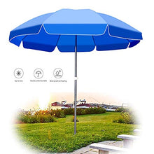 JFFFFWI Ombrellone da Esterno Creativo e Oslash; Ombrellone da Giardino da 200 cm Protezione Solare Blu Ombrello Impermeabile Ombrellone da Spiaggia Ombrellone Rotondo Regolabile in altezz