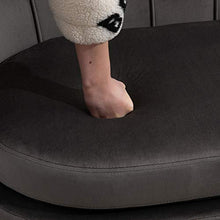 homcom Divano 2 Posti in Velluto e Gambe in Metallo, Arredamento Vintage Casa e Ufficio, 130x63x73cm Grigio