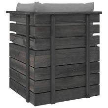 vidaXL Divano Angolare da Giardino su Pallet con Cuscini Legno di Pino