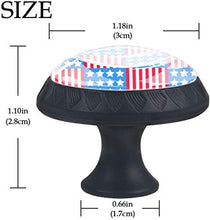 Strisce rosse stelle bianche blu Pomelli per Porta Set di 4 Pomelli per Mobili Manopole per Cassetti Cucina Armadio Vetro