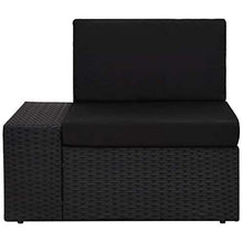 vidaXL Set Divani da Giardino 6 pz in Polyrattan Nero