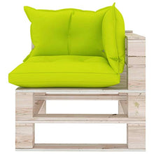 FAMIROSA Divano Angolare da Giardino in Pallet con Cuscini Legno di Pino-6065
