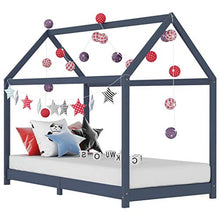 FAMIROSA Giroletto per Bambini Grigio in Massello di Pino 70x140 cm-3352