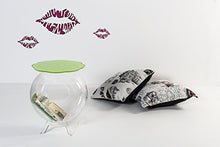 Iplex Design Bollino Tavolino/Comodino Contenitore, Plexiglass/PMMA, Verde/Trasparente