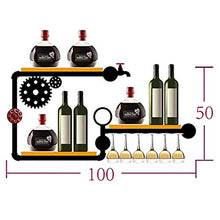 MoDi Wine Rack Retro Style Industriale Tubo di Acqua a Parete Vino Rack