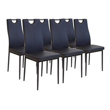 Albatros 2914 Salerno Set di 6 sedie da Pranzo, Nero
