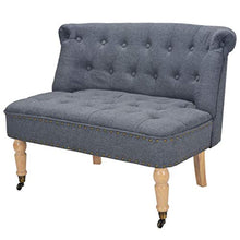 FAMIROSA Divanetto in Tessuto 94x67x76 cm Grigio Scuro