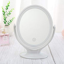 Mirror Specchio LED, Specchio cosmetico, Specchio cosmetico, Specchio Luminoso, Specchio da scrivania, Specchio Portatile, Specchio Quotidiano, Specchio di Bellezza (Bianco)