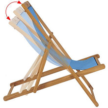 Festnight- Sedia a Sdraio in Legno di Teak/Lettino Prendisole 56x105x96 cm Blu