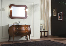 Mobile da bagno classico - Misura:ﾠL.106 P.56 - Finitura: noce - Top:ﾠmarmo Botticino - 100% made in Italy