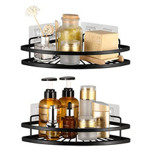 Umi. Essentials BSC219DF-BK-P2 - Mensola autoadesiva per bagno, confezione da 2 pezzi, colore nero opaco