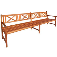 vidaXL Panca da Giardino con Cuscini 240 cm in Massello Acacia