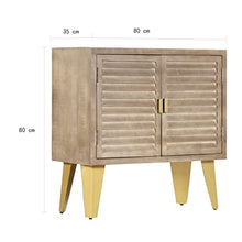 vidaXL Massello di Mango Credenza in Ghisa Vintage Armadietto Madia Consolle