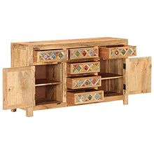 vidaXL Credenza con Piastrelle Ceramica 140x40x80 cm in Legno di Mango