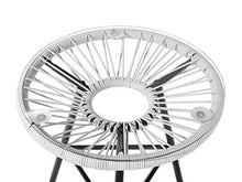 Beliani Set da Esterno Tavolino e 2 Sedie Bianco Rattan Sintetico Moderno Acapulco