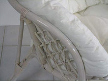 fantasie d oriente Salotto Vimini Bahama Rattan Naturale DECAPATO in Bianco 2 POLTRONE 1 Divano 1 Tavolo CASA E Giardino Completo di Cuscini con Laccetti