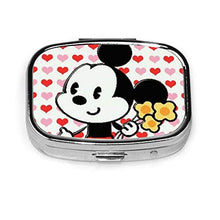 Scatola quadrata per pillole - Topolino portatile con porta medicina a due scomparti