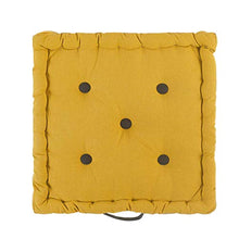 CDaffaires - Set di 2 cuscini da pavimento, 100% cotone, 45 x 45 x 10 cm, colore: Giallo/Antracite