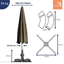 Baser Basi e Supporti per ombrelloni (50 kg, Grigio Scuro)