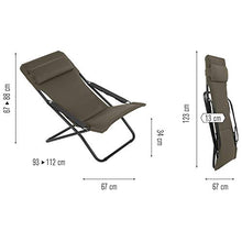 Lafuma Sedia a sdraio, Pieghevole e regolabile, Transabed, Air Comfort, Colore: Talpa, LFM2865-7057