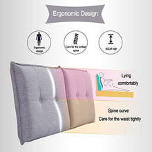 WENZHE Cuscino Testiera Letto Cuscini Lettura Capezzale, Lino Cotone Prevenzione Collisioni Custodia Morbida, Usato per Studio Hotel, Personalizzabile (Color : C, Size : 120x60x10cm)
