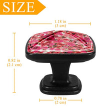 Rose colorate Pomelli per Porta Set di 4 Pomelli per Mobili Manopole per Cassetti Cucina Armadio Vetro